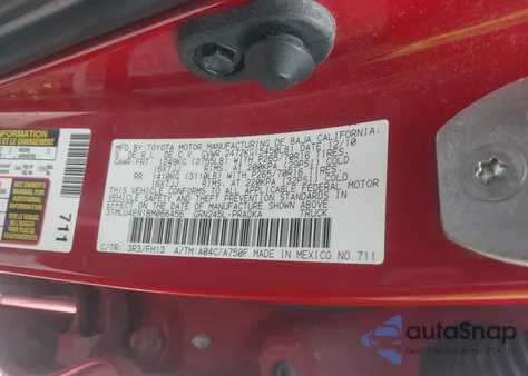 2011 Toyota Tacoma Base V6 from USA, damaged, VIN 3TMLU4EN1BM066456
